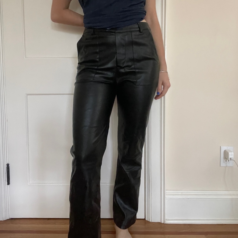 4th & Reckless black leather pants